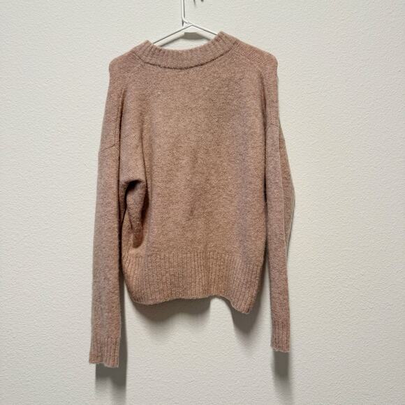Madewell Half-Zip Popover Sweater Size Small Blush Pink Cozy Knit - Picture 4 of 7